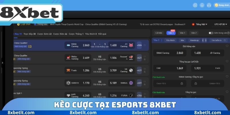 Kèo cược tại Esports 8XBET